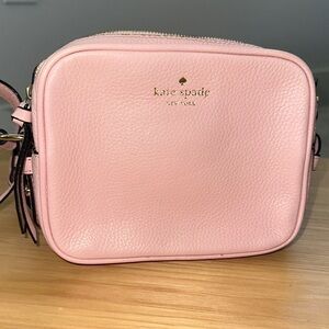 kate spade Pink Pebbled Leather Crossbody Camera Bag